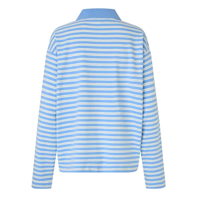 Polo Moby Rayé | Bleu Clair