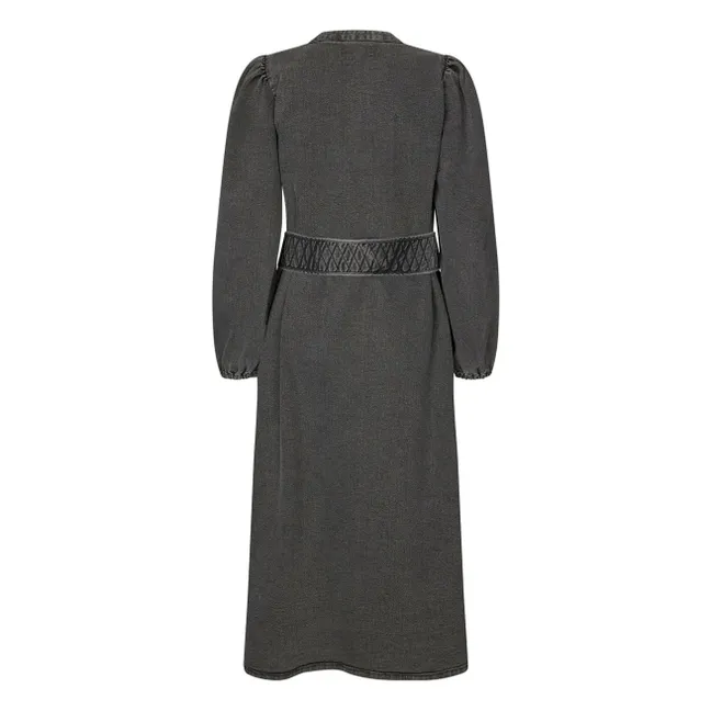 Robe Paris Ceinturée Denim | Washed Black