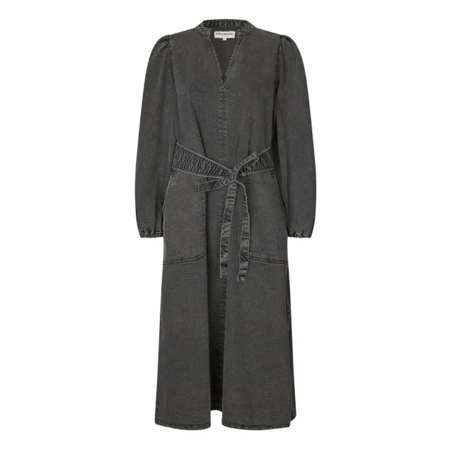 Belted Denim Paris Dress | Washed Black