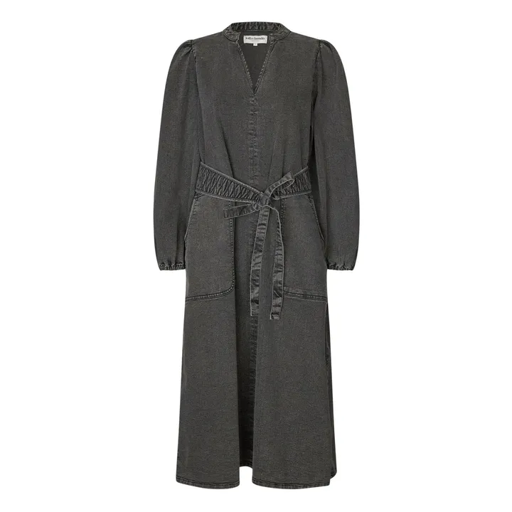 Robe Paris Ceinturée Denim | Washed Black- Image produit n°0