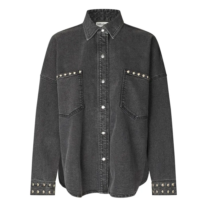Sur-Chemise Veida Denim | Washed Black- Image produit n°0