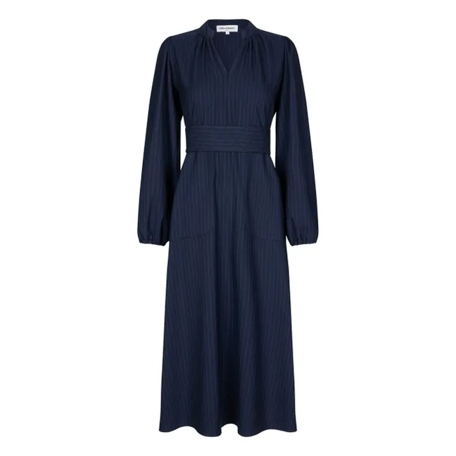 Kleid Paris gestreift | Navy