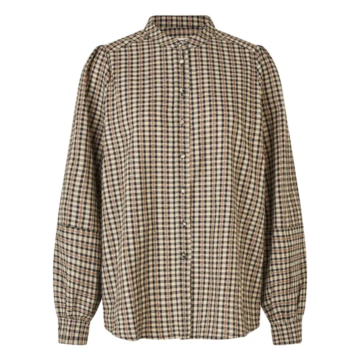 Blusa Lina Carreaux | Negro- Imagen del producto n°0