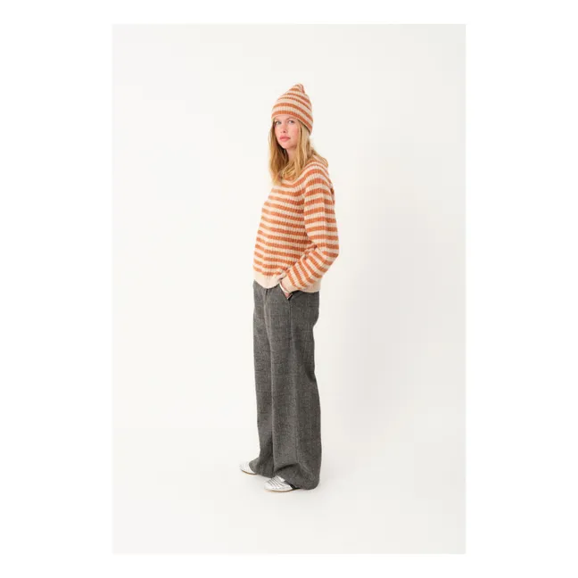 Pullover Bina Gestreift | Orange Rouille