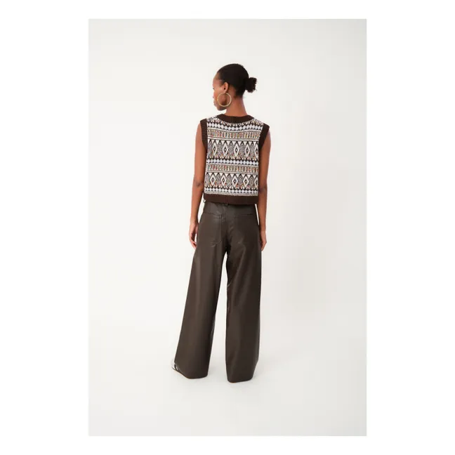 Gilet Sans Manches Francesca | Marron