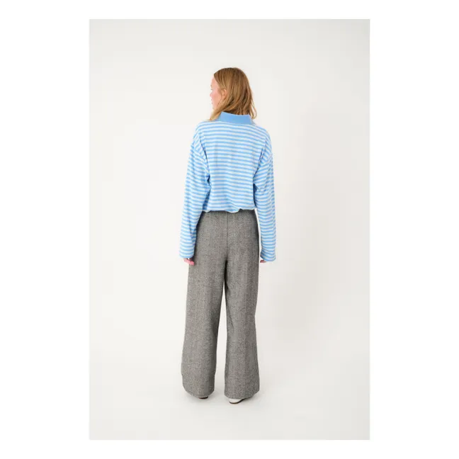 Polo Moby Rayé | Bleu Clair