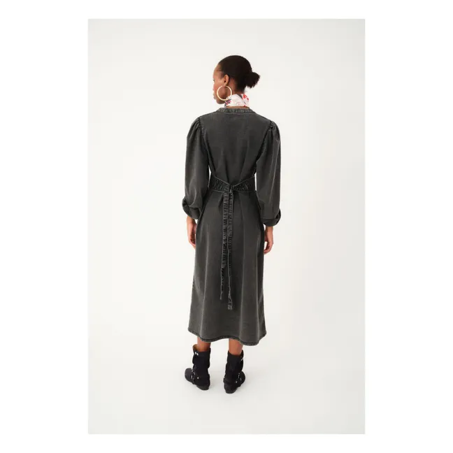 Robe Paris Ceinturée Denim | Washed Black
