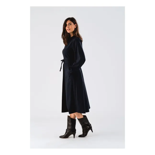 Kleid Paris gestreift | Navy