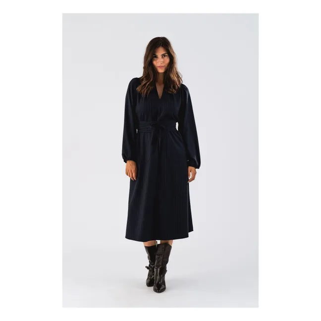Kleid Paris gestreift | Navy