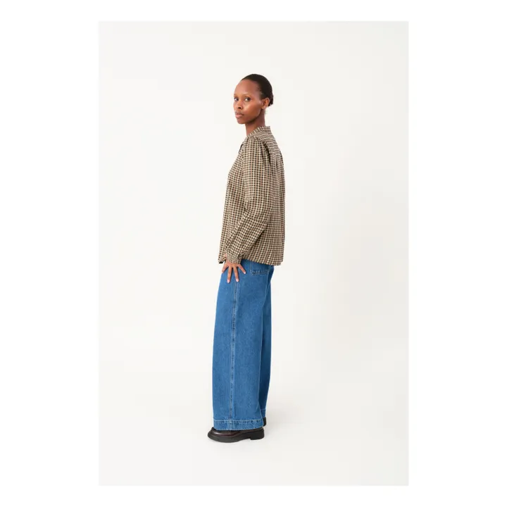 Blusa Lina Carreaux | Negro- Imagen del producto n°4