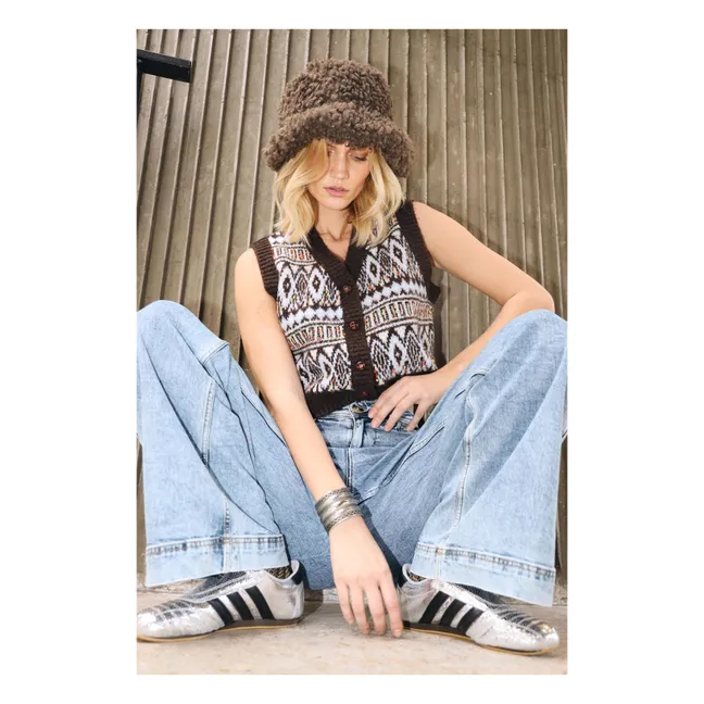 Gilet Sans Manches Francesca | Marron