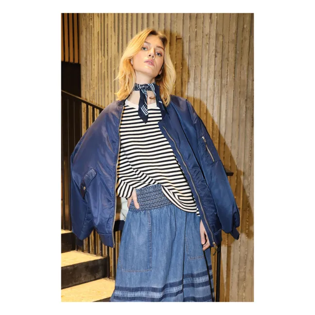 Bomber Lila | Bleu marine