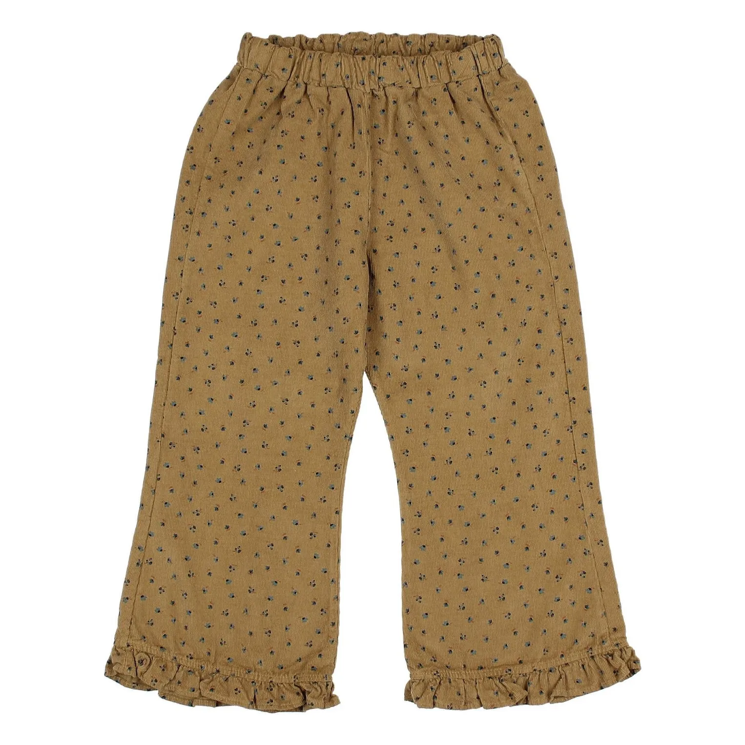 Búho - Pantalon Flare Femme Velours Côtelé Ocre 4 ans Coton Bio
