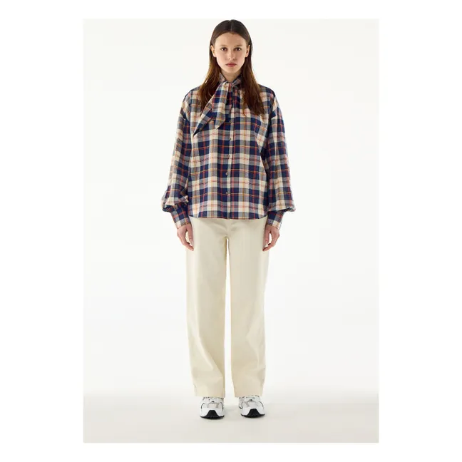 Blouse Tom Carreaux | Bleu marine