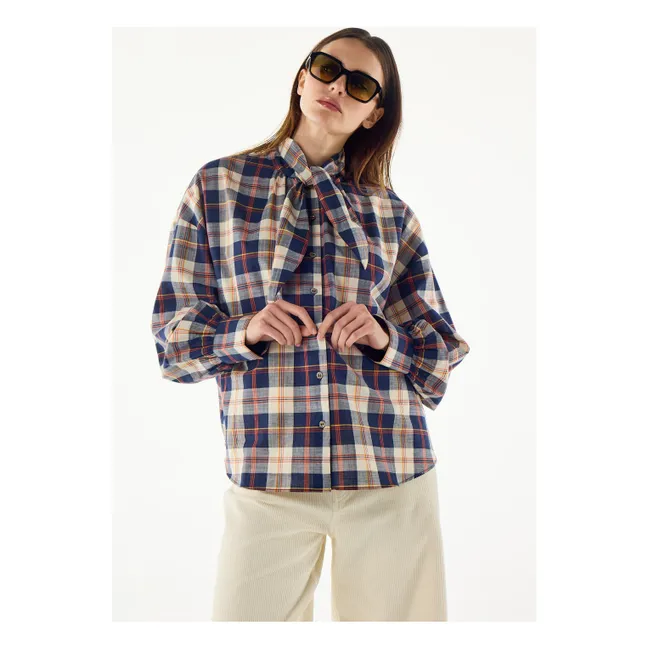 Blouse Tom Carreaux | Bleu marine