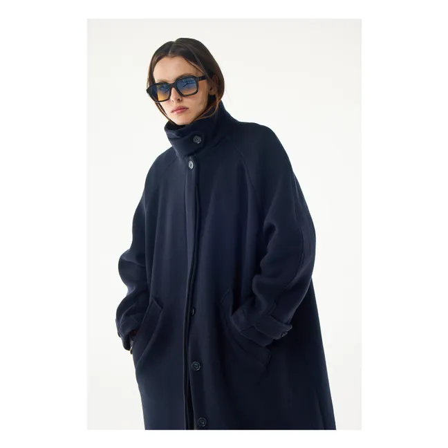 Manteau Avedon Laine Vierge | Bleu nuit