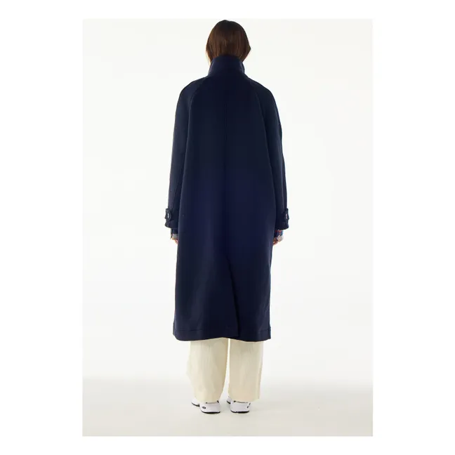 Manteau Avedon Laine Vierge | Bleu nuit