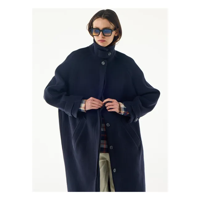 Manteau Avedon Laine Vierge | Bleu nuit