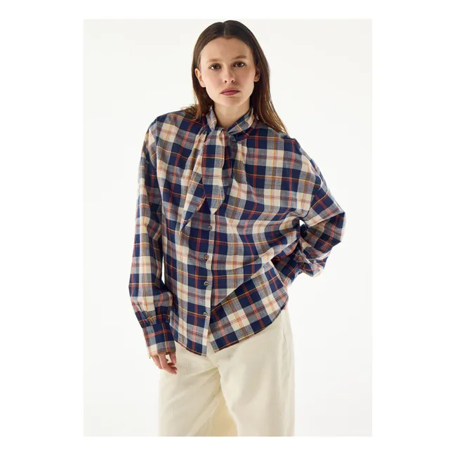 Blouse Tom Carreaux | Bleu marine