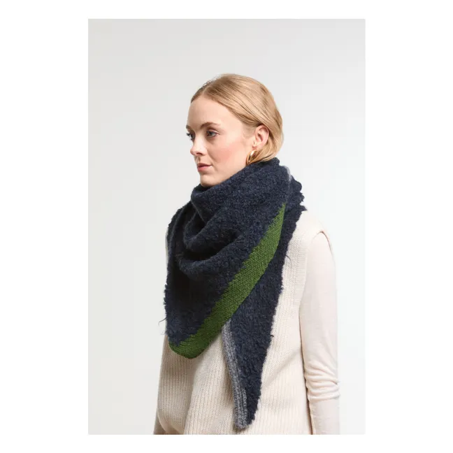 Sciarpa a triangolo Asta Super Fine Alpaca | Blu notte