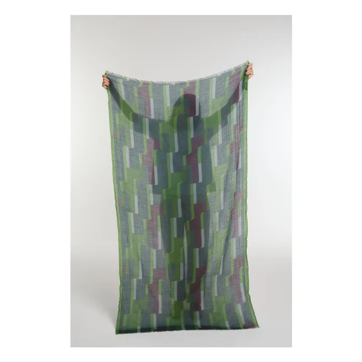 Foulard Edom Laine | Vert- Image produit n°0
