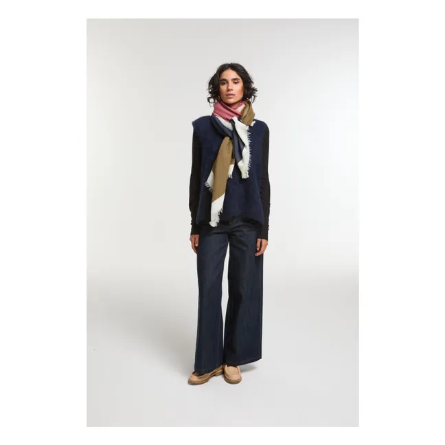 Suzon Wool scarf | Navy blue