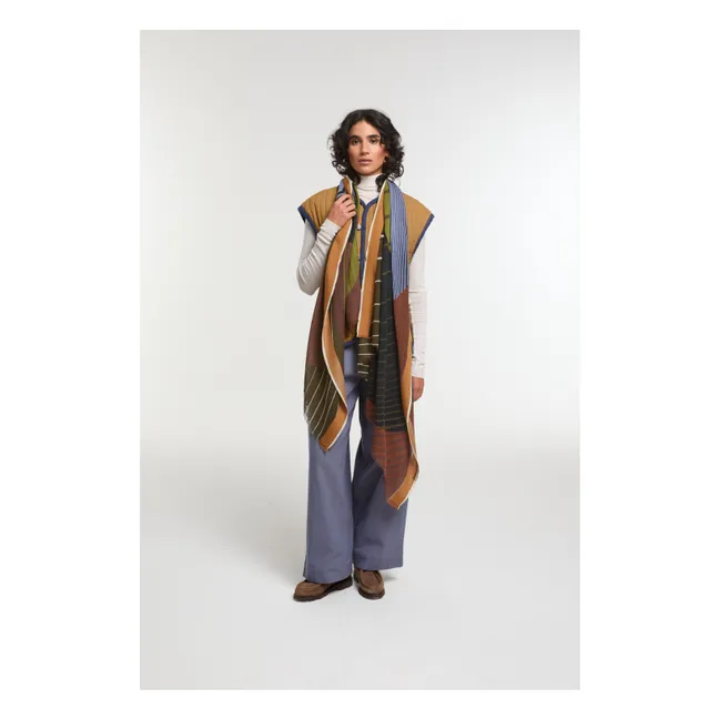 Foulard Astre Laine | Vert kaki