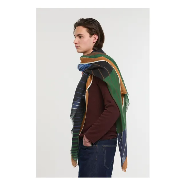 Foulard Astre Laine | Vert kaki