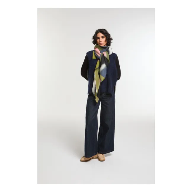 Foulard Mouvance Laine | Rose