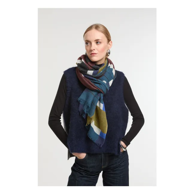 Sciarpa di lana Petra | Blu