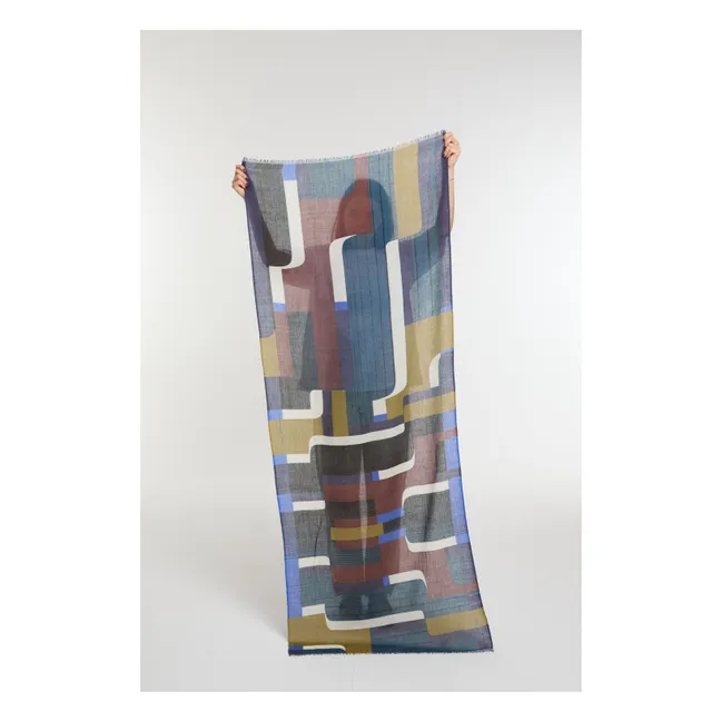 Petra Wool Scarf | Blue