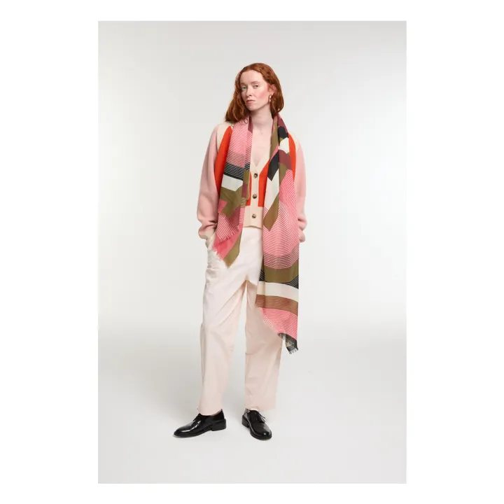 Foulard Alchimie Laine | Rose- Image produit n°1
