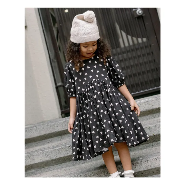 Robe Rose Cœurs | Noir