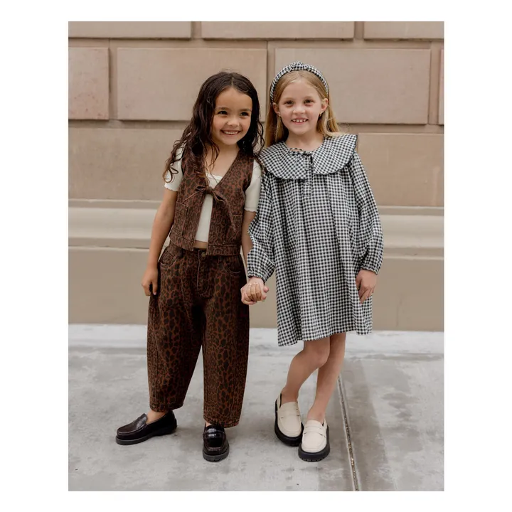 Robe Vichy | Noir- Image produit n°3