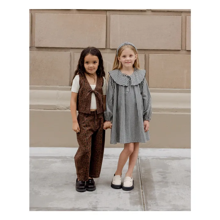 Robe Vichy | Noir- Image produit n°2