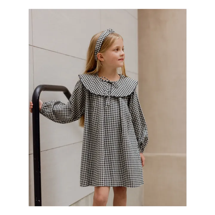 Robe Vichy | Noir- Image produit n°1