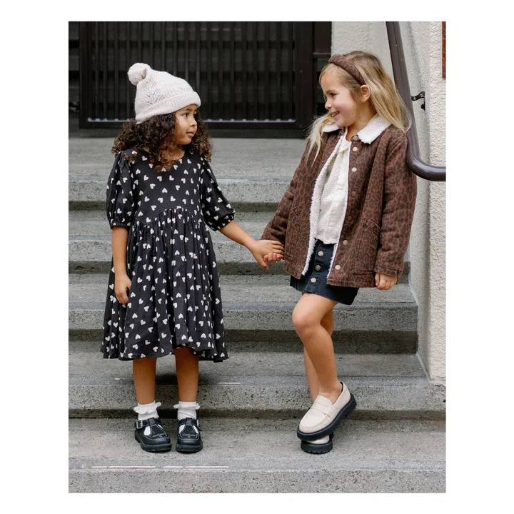 Robe Rose Cœurs | Noir- Image produit n°6