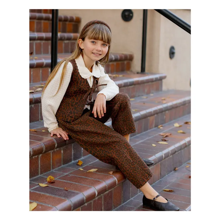 Pantalon Barrel Leopard | Marron- Image produit n°4