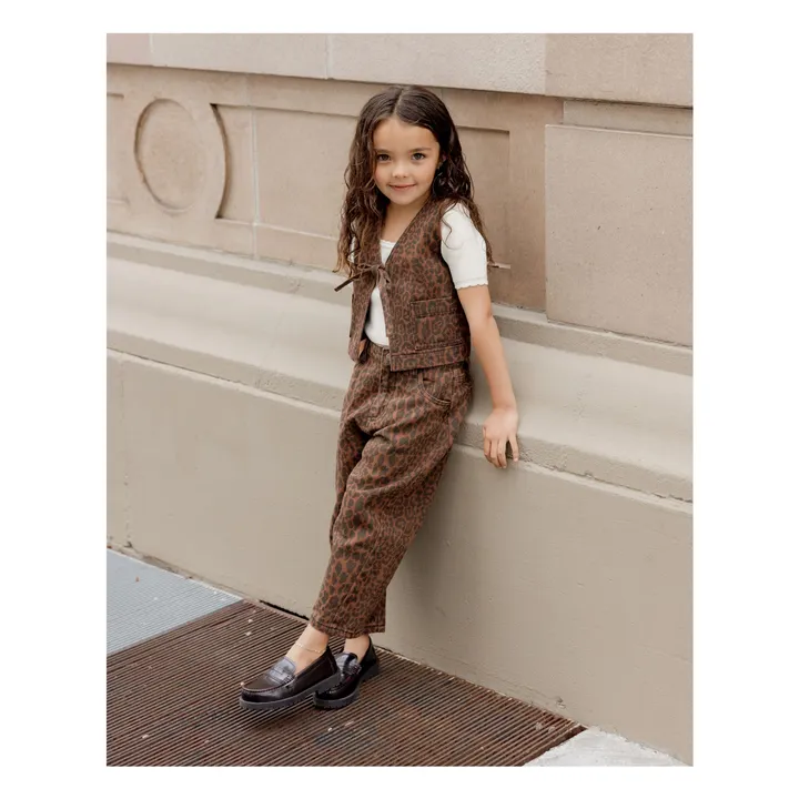 Pantalon Barrel Leopard | Marron- Image produit n°3