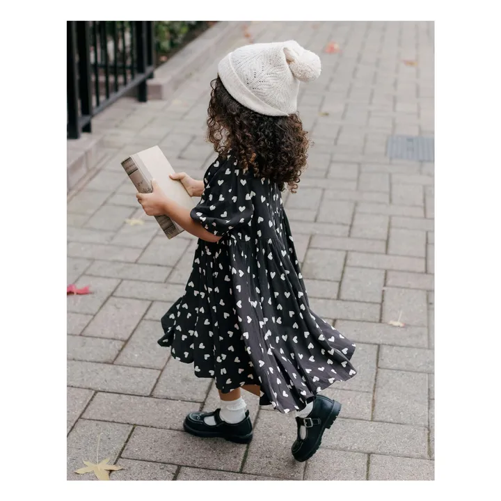 Robe Rose Cœurs | Noir- Image produit n°4