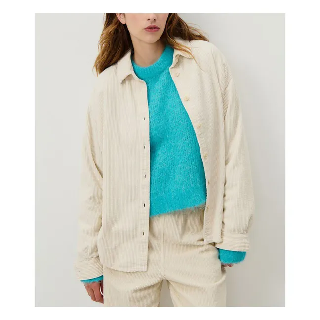 Sur-Chemise Velours Côtelé Padow | Ecru