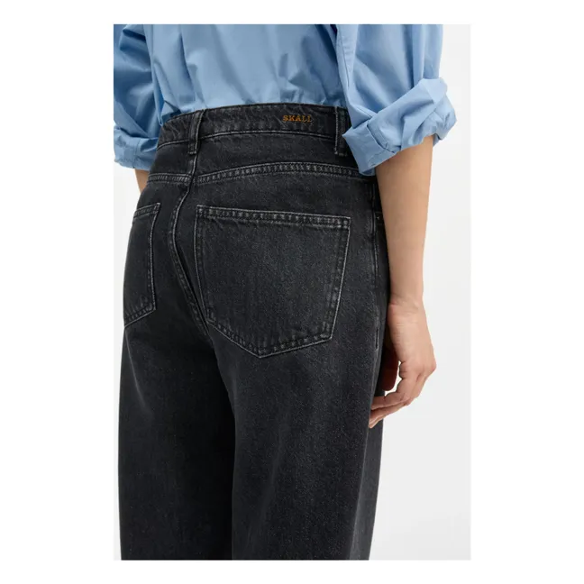 Jeans Maddy in cotone biologico | Washed Black