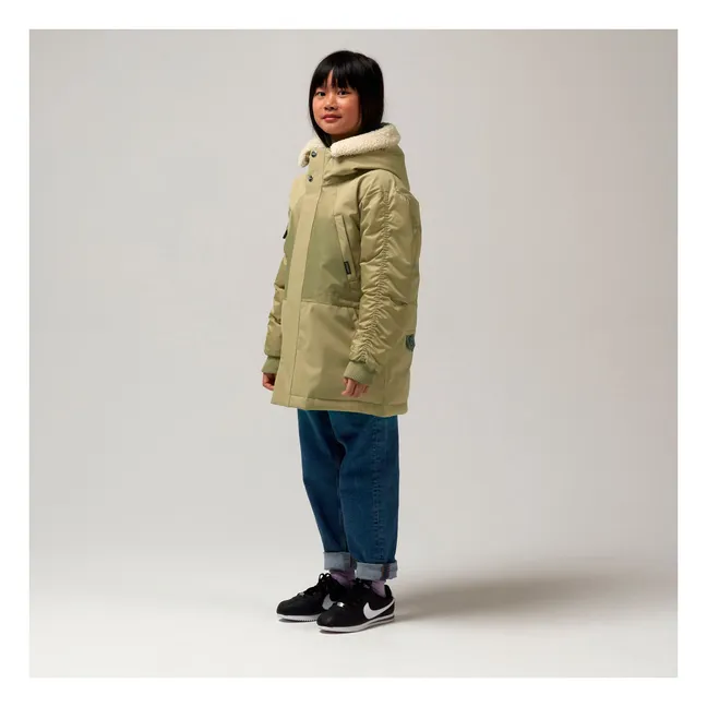 Parka Imperméable Funny Frog | Vert pâle