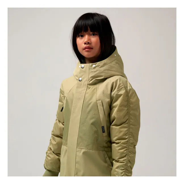 Parka impermeabile Funny Frog | Verde chiaro