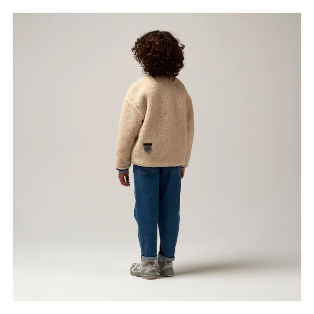 Sleeping Lion Reversible Sherpa Jacket | Beige