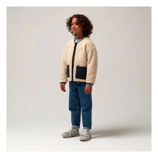 Schlafender Löwe Wendbare Sherpa Jacke | Beige