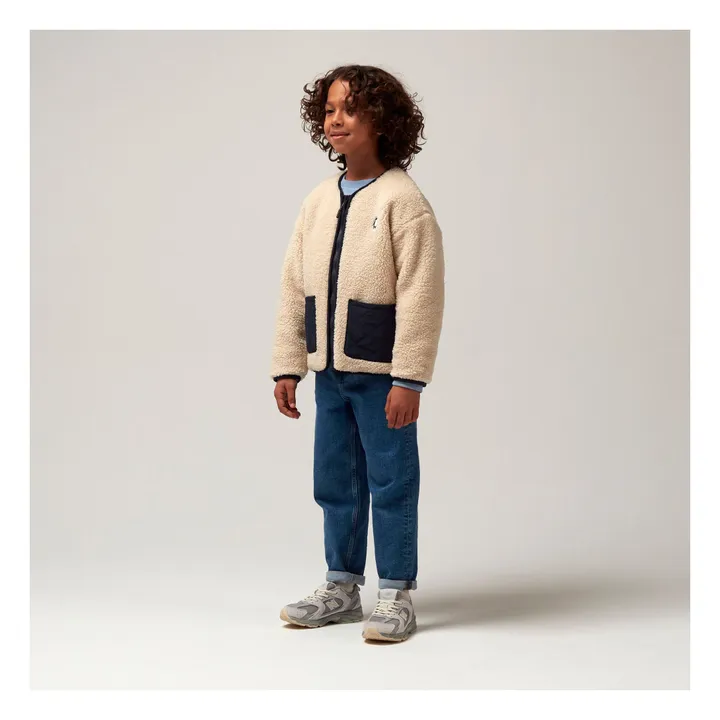 Veste Réversible Façon Sherpa Sleeping Lion | Beige- Image produit n°2