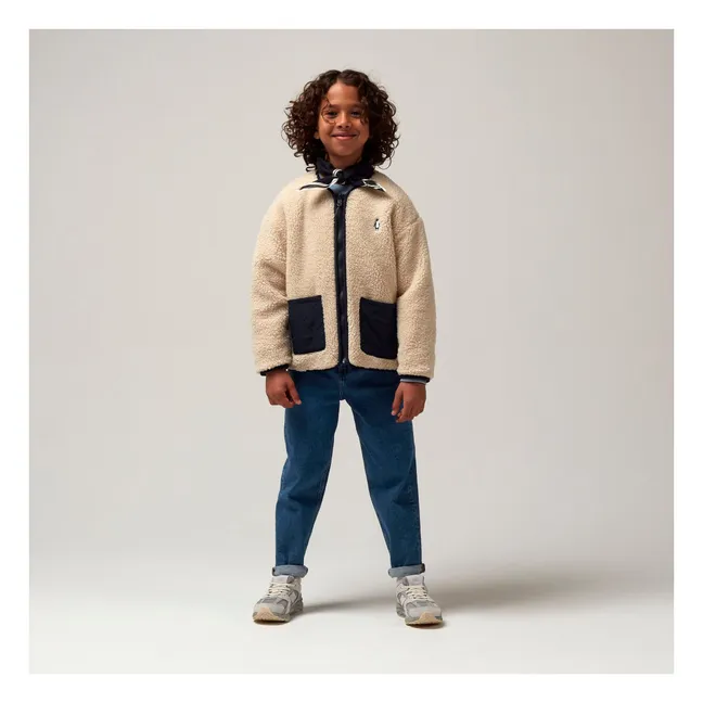 Sleeping Lion Reversible Sherpa Jacket | Beige