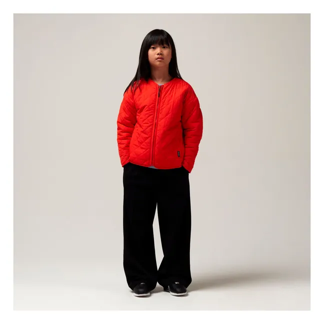 Chaqueta reversible de sherpa Sleeping Lion | Rojo