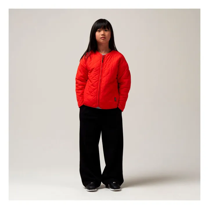 Veste Réversible Façon Sherpa Sleeping Lion | Rouge- Image produit n°7